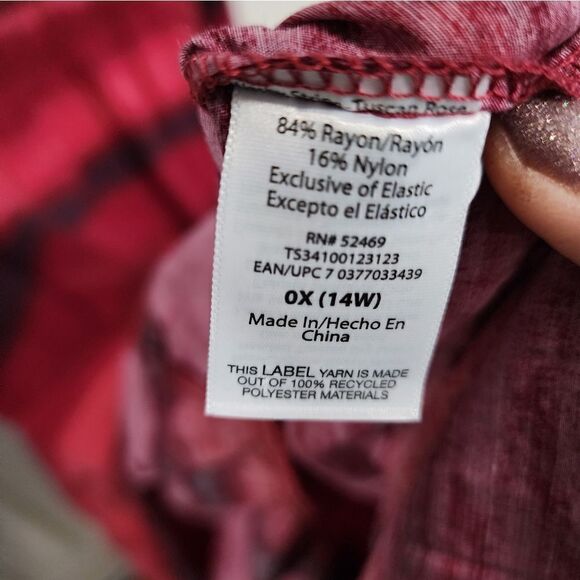 New Terra & Sky Dress Peasant Tiered Long Sleeve Maxi Tuscan Rose Plus Size - Picture 6 of 13